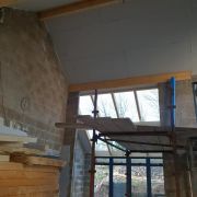 Full internal board and skim and external monocouche parex system.